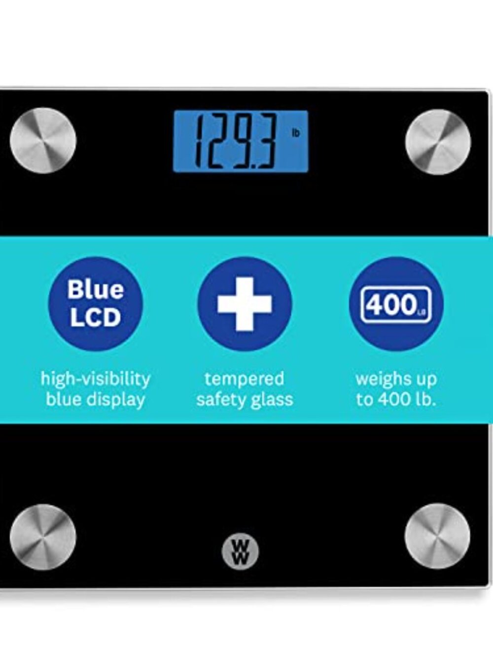 MSRP $65 | Weight Watchers by Conair Digital Glass Scale – Black – NIB